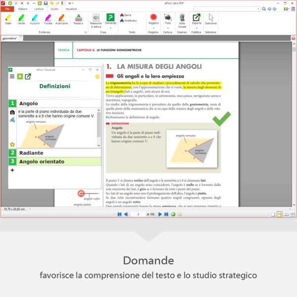 ePico - ambiente domande - favorisce la comprensione del testo e lo studio strategico