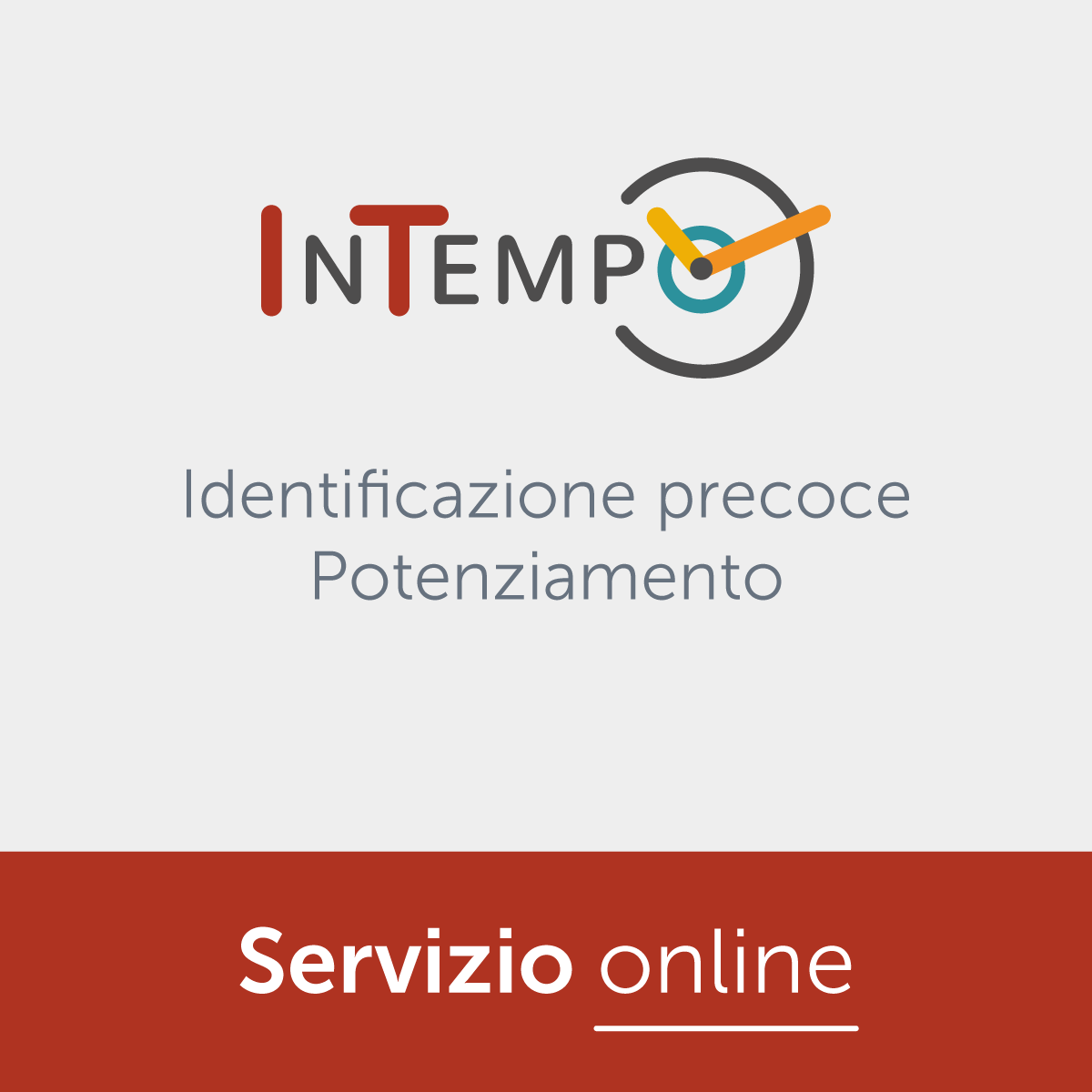 InTempo - servizio ONLINE - Identificazione Precoce e potenziamento