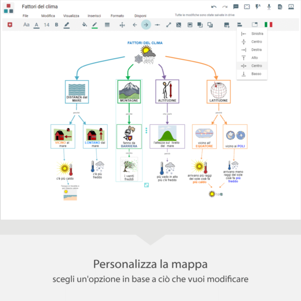 Personalizza la mappa: scegli un opzione in base a ciò che vuoi modificare