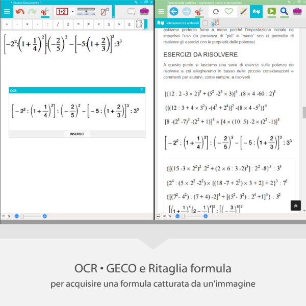 OCR GECO e ritaglio formula matematica