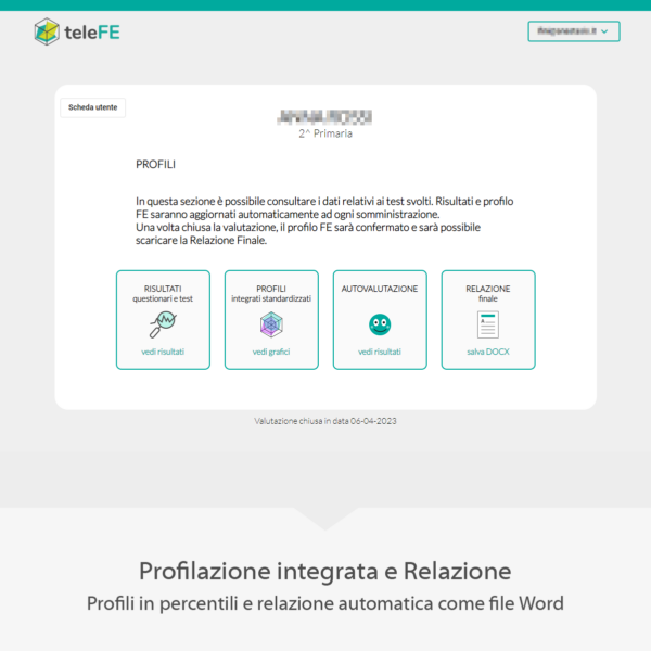 Esempio di profilazione integrata e relazione in TeleFE